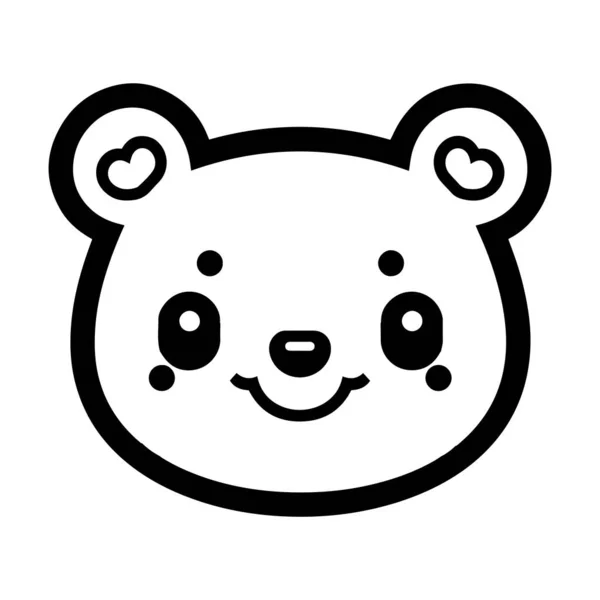 Mão Desenhado Bonito Urso Estilo Doodle Isolado Fundo —  Vetores de Stock
