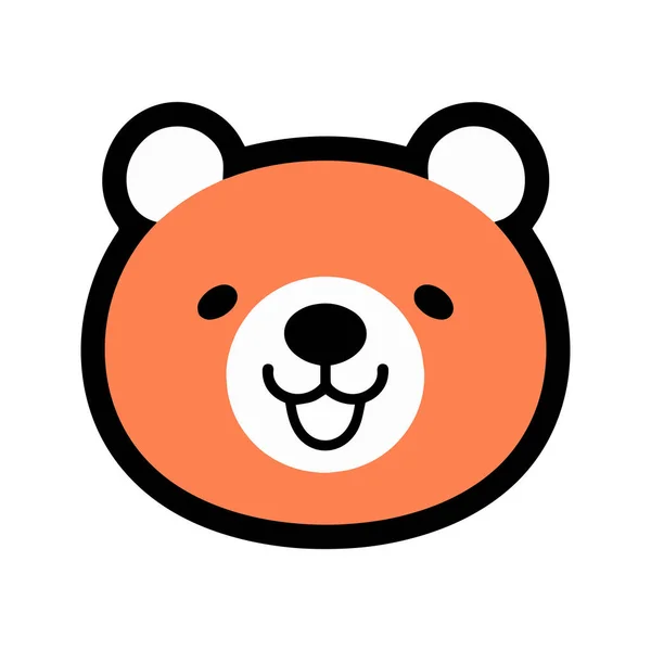 Mão Desenhado Bonito Urso Estilo Doodle Isolado Fundo — Vetor de Stock