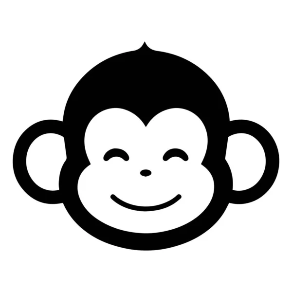 Χέρι Σχεδιασμένο Χαριτωμένο Μαϊμού Στυλ Doodle Απομονώνονται Στο Παρασκήνιο — Διανυσματικό Αρχείο