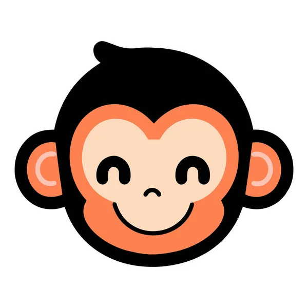 Çizimi Arkaplanda Karalama Tarzında Şirin Bir Maymun — Stok Vektör