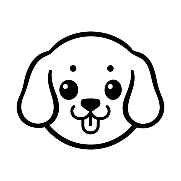 Ruka Kreslený Roztomilý Pes Stylu Čmáranice Izolované Pozadí — Stockový vektor