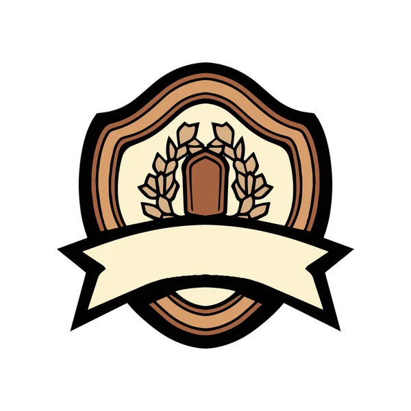Vinobraní Logo Plochém Stylu Umění Izolované Pozadí — Stockový vektor