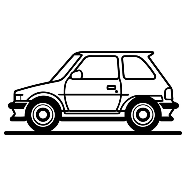 平行艺术风格轿车 背景隔离 — 图库矢量图片