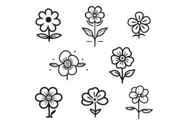 El yapımı yaprak ve çiçek logosu arka planda izole edilmiş.