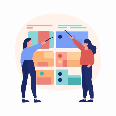 El yapımı iş adamları arka planda izole bir şekilde toplanıyor