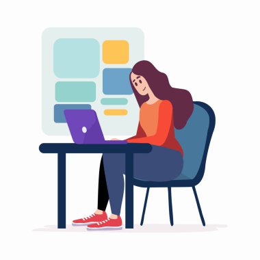 El yapımı iş adamları arka planda izole bir şekilde oturuyor ve çalışıyor.