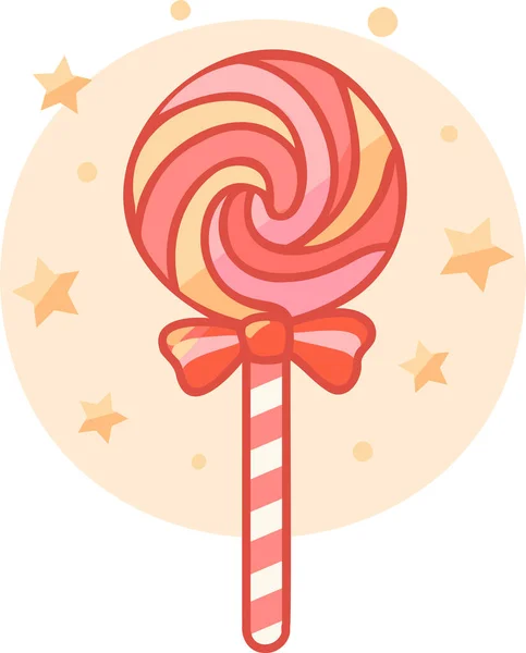 Hand Drawn Christmas Candy Flat Style Isolated Background — Stock Vector