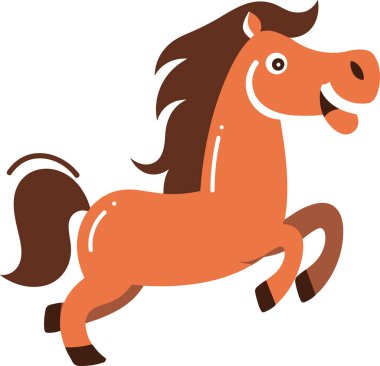 Düz stil arkaplanda el çizimi çiftlik atı