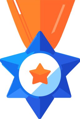 UX UI düz stil kazananlar için madalyalar arka planda izole