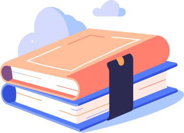 Çocuk kitapları ve UX UI düz stili eğitimi arka planda izole