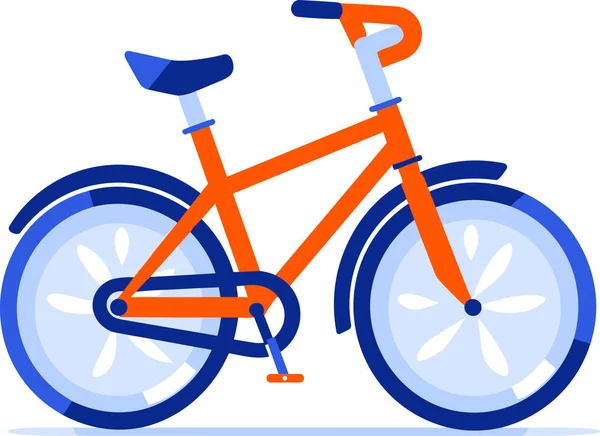 Cykel Platt Stil Isolerad Bakgrund — Stock vektor