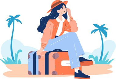 Tatilde deniz kenarında dinlenen el yapımı turistler arka planda izole edilmiş bir şekilde izole edilmiş.