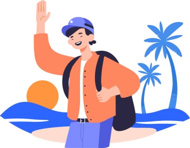 El Tarlası Turistleri arka planda izole bir şekilde ormanda kamp kuruyor.