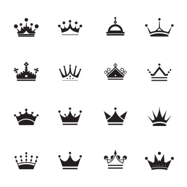 taç logosu arka planda izole edilmiş modern minimal tarzda