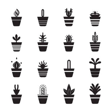 Kaktüs ağacı logosu arka planda izole edilmiş modern minimal biçimde