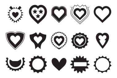 Arka planda izole edilmiş modern minimal kalp logosu