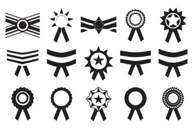 Arka planda izole edilmiş modern minimal biçimli vintage kurdele logosu