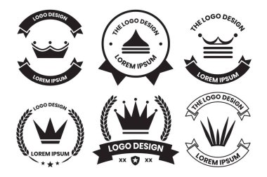 taç logosu arka planda izole edilmiş modern minimal tarzda