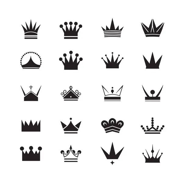 Crown Logo Modern Minimal Style Isolated Background — Stock Vector