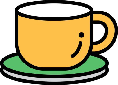 Tabağı olan bir fincan masanın üzerinde duruyor. Kupa siyah ve beyaz, çay tabağı da beyaz. Basitlik ve zarafet kavramı, fincana odaklandığı gibi.