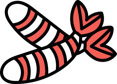 Yanında da siyah beyaz karides ve bir kutu sosla birlikte Asya yemeği konsepti.