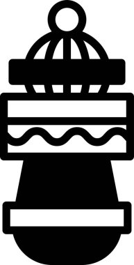 Suda bir deniz feneri gösteriliyor. Deniz feneri siyah beyaz