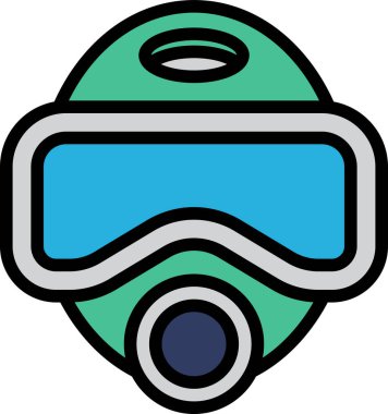 Üzerinde siyah bir hortum olan bir dalış maskesinin siyah beyaz görüntüsü. Maske, dalgıcı sudan ve diğer tehlikelerden korumak için tasarlanmıştır.