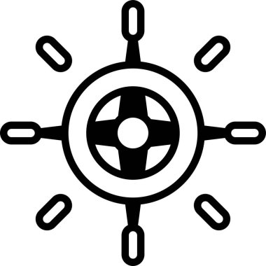 Beyaz arka planı olan bir direksiyon simidi. Direksiyon suyla çevrili ve parlak, güneşli bir hissi var.