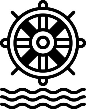 Beyaz arka planı olan bir direksiyon simidi. Direksiyon suyla çevrili ve parlak, güneşli bir hissi var.