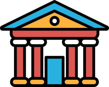 Sütunları ve tepesinde kubbesi olan bir bina. Bina siyah beyaz.