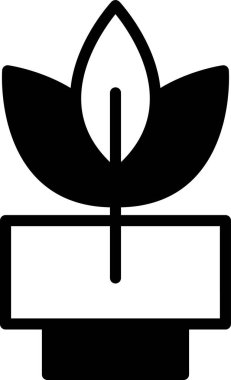 Vazodaki bir çiçeğin siyah beyaz çizimi. Çiçek bir sapla ve yapraklarla çevrili ve vazo bir masanın üzerinde oturuyor. Basitlik ve zarafet kavramı