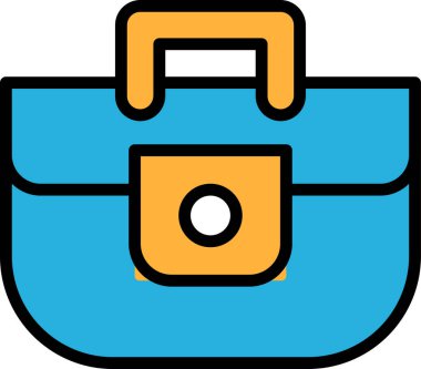 Fermuarlı bir çantanın siyah beyaz görüntüsü. Çanta profesyonelliğin ve organizasyonun sembolü olarak tasarlandı.