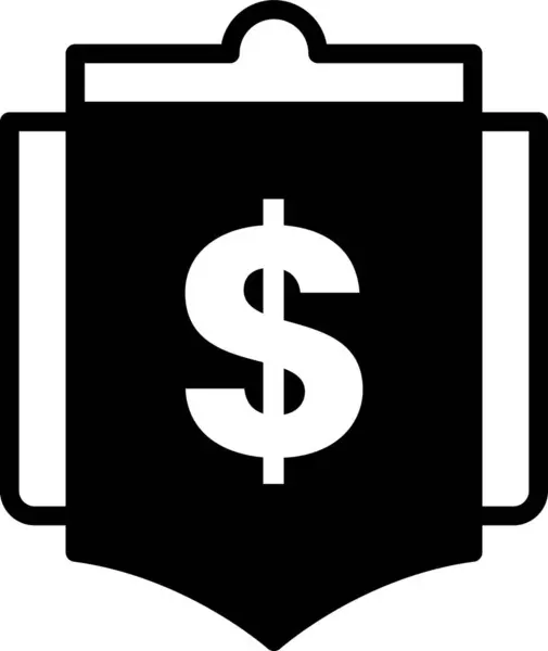 Bir Dolar Işaretinin Siyah Beyaz Görüntüsü — Stok Vektör