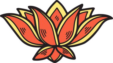 Saplı bir çiçeğin siyah beyaz çizimi. Çiçek büyüktür ve çok detaya sahiptir. Çizimin çok basit ve zarif bir tarzı var.