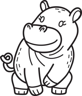 Yüzünde kocaman bir gülümseme olan sevimli bir çizgi film hayvanı. Hayvan uzun boynu ve küçük kafası olan bir zürafa.