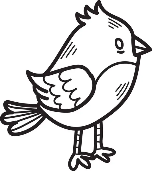 Pássaro Dos Desenhos Animados Com Bico Pontiagudo Está Suas Patas Gráficos De Vetores