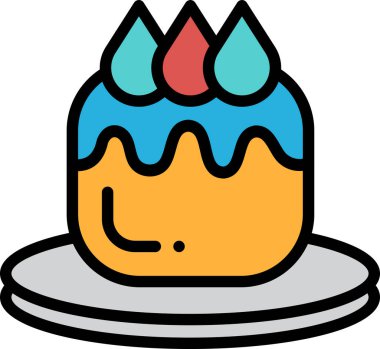 Üstünde kiraz olan bir kek. Tabak beyaz.