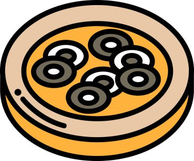 Erimiş peynirli bir dilim pizza. Pizza ikiye bölünmüş ve üzerinde birkaç malzeme var.