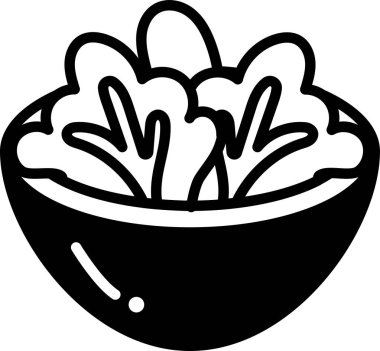 Birkaç parça brokoli ve havuçlu bir kase salata. Kâse siyah beyaz.