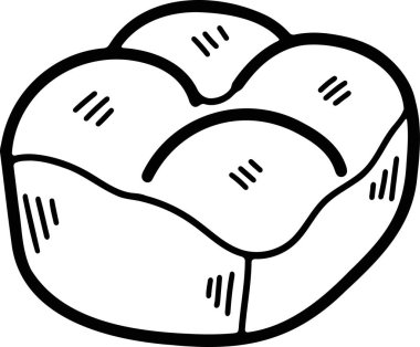 Lezzetli ekmek ve kekler El çizimleri sanat tarzında