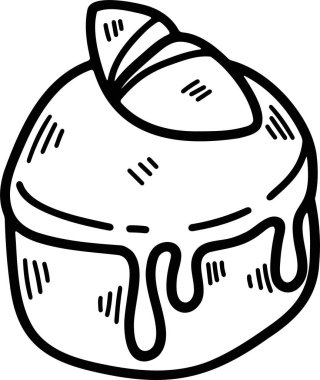 Lezzetli ekmek ve kekler El çizimleri sanat tarzında