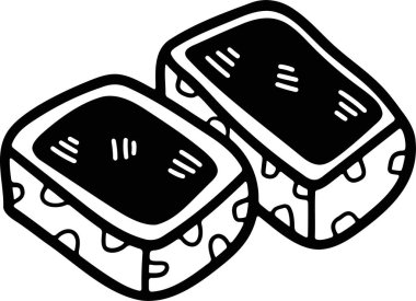 Lezzetli ekmek ve kekler El çizimleri sanat tarzında