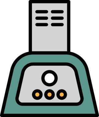 Mutfak simgesinde çizgi şeklinde bir egzoz kapağı