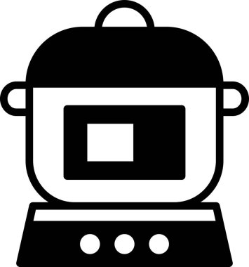 Bir elektrikli pirinç pişirme ikonu çizimi