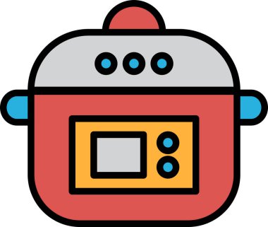 Bir elektrikli pirinç pişirme ikonu çizimi