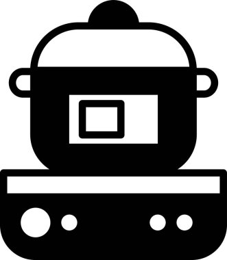 Bir elektrikli pirinç pişirme ikonu çizimi