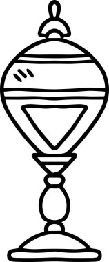 Üzerinde yaprak tasarımı olan bir kupa. Kupa siyah ve beyaz.