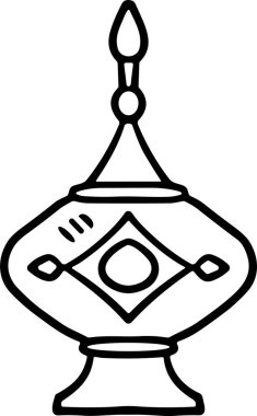 Üzerinde yaprak tasarımı olan bir kupa. Kupa siyah ve beyaz.