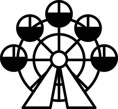 Bir atlıkarıncaya ait siyah beyaz bir çizim