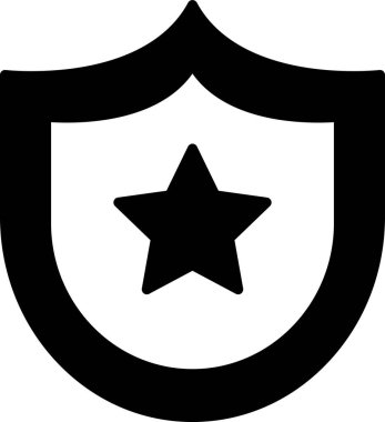 Üzerinde yıldız olan siyah bir kalkan. Kalkan koruma ve güvenliği temsil ediyor. Yıldız gücü ve rehberliği sembolize eder.